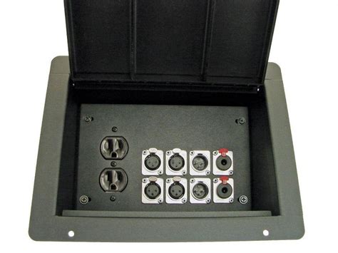 xlr junction box|audio recessed stage floor box.